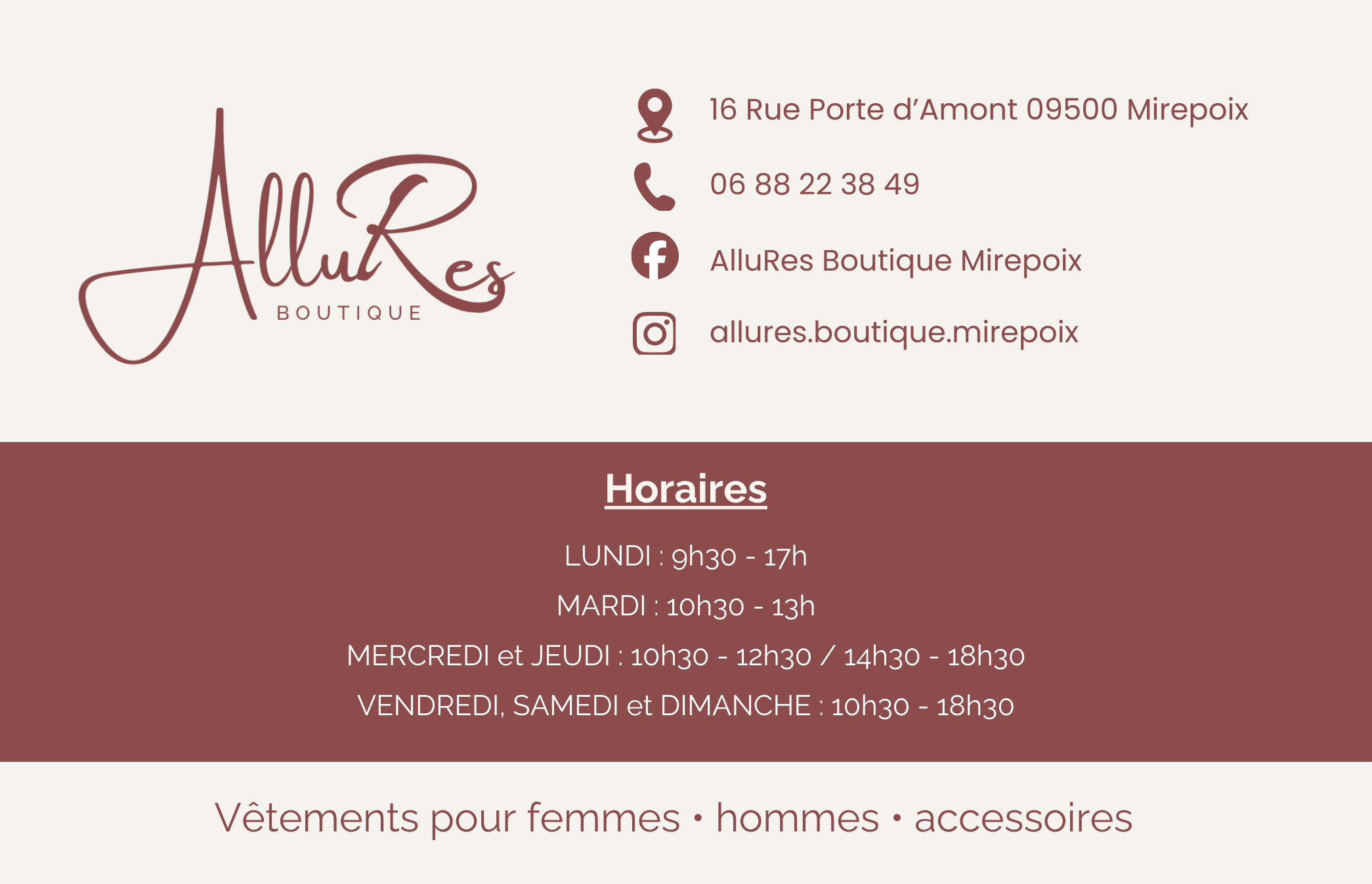 Encart AlluRes Boutique