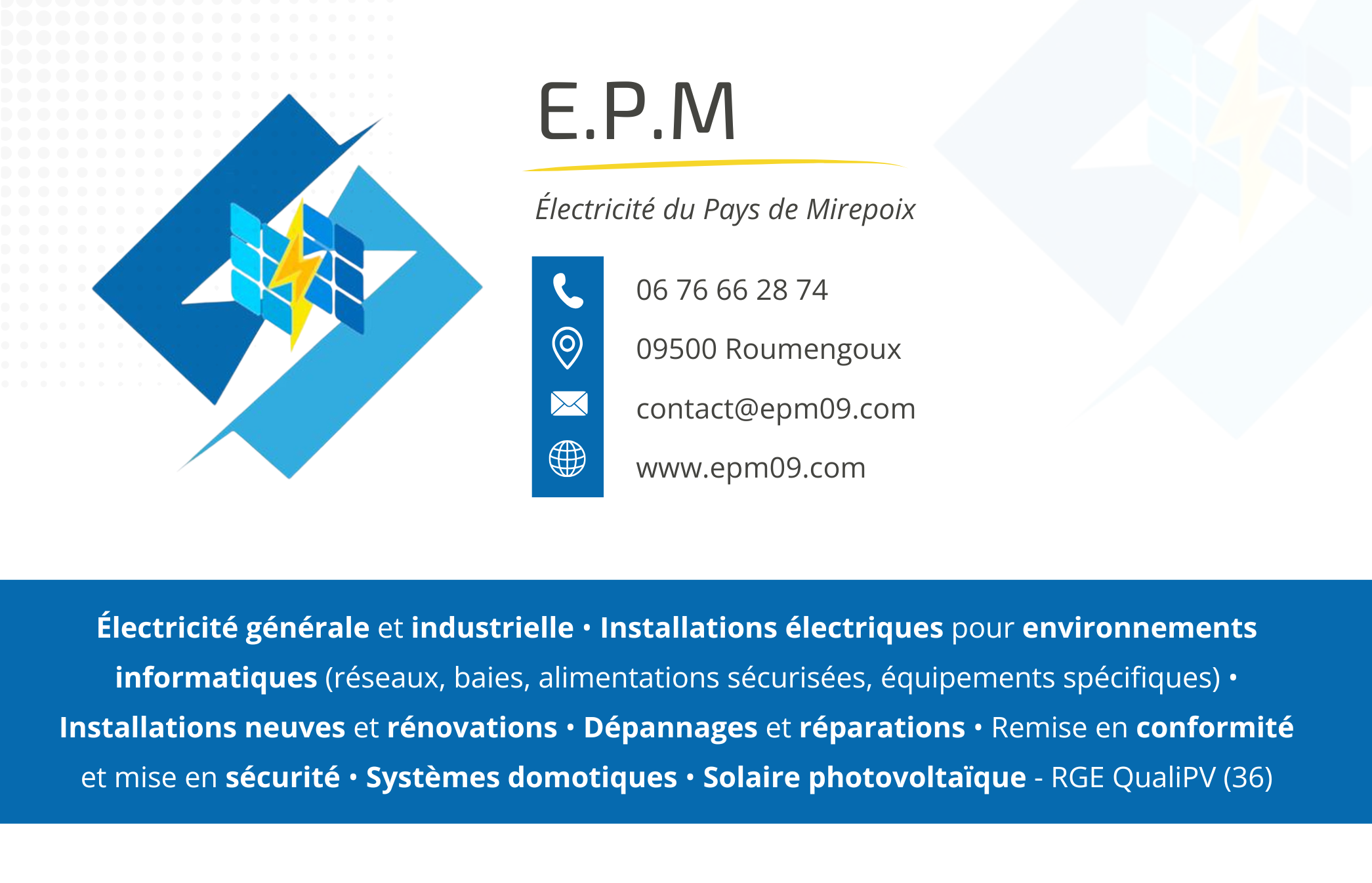 Encart EPM – Electricité de Mirepoix
